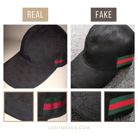 gucci black cap real vs fake|is a gucci hat real.